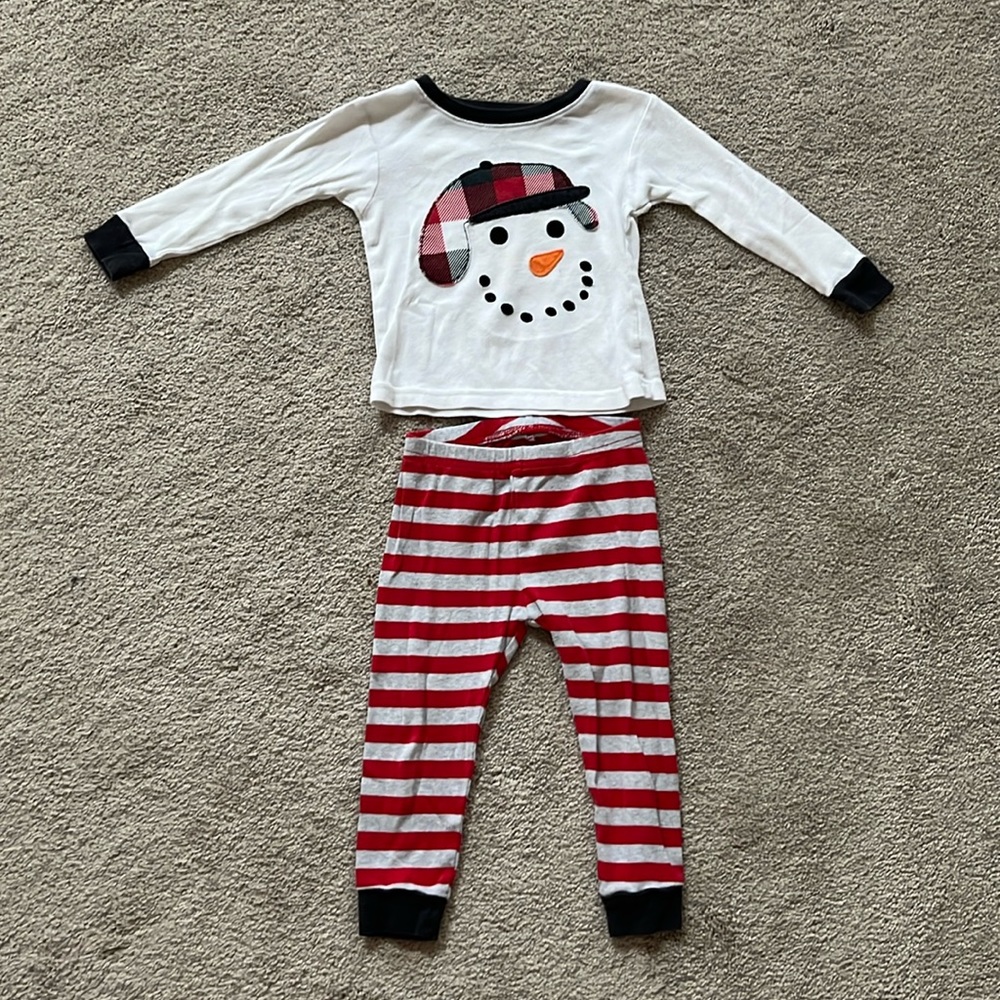 Two Piece Snowman Pajamas